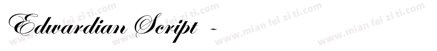 Edwardian Script下载字体转换